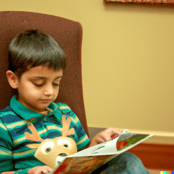 Child engrossed in reading a book to practice reading speed.