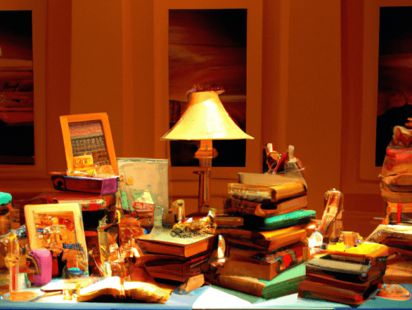 A diverse collection of children's books spread out on a table or shelf, aiming to stimulate a child's reading and curiosity.