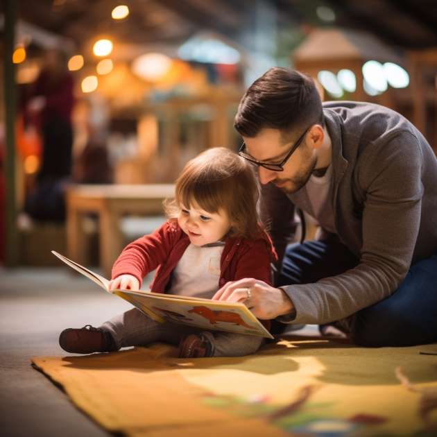 A child showing interest in a book is a sign that your child is ready to learn to read.