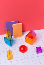 Different shapes in 3D form to help preschoolers understand shapes and spatial concepts