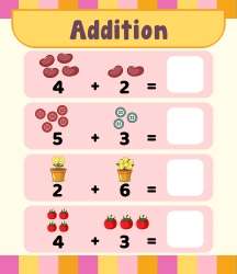 A math working for basic addition math problem