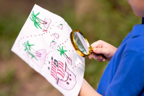 Young explorers on an algebraic treasure hunt adventure.