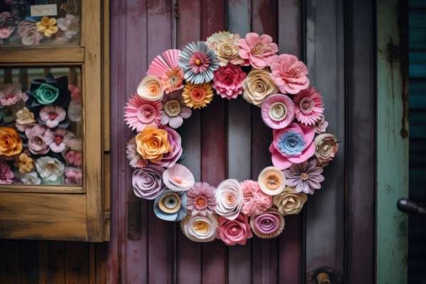 Beautiful paper flowers using construction paper